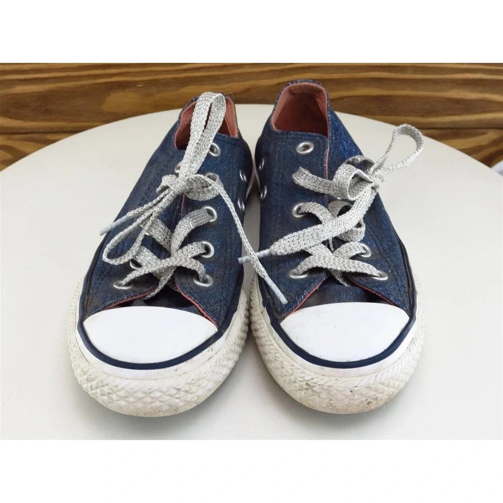 Converse Sz 13‎ Shoes Girls Youth Sneaker Blue Fabric